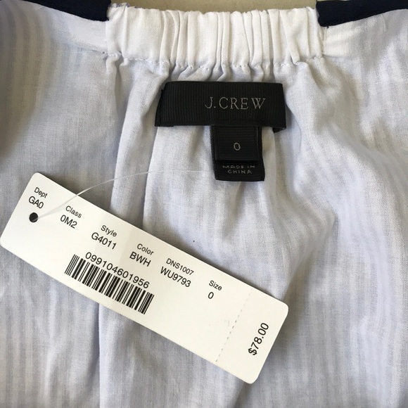 🎉HP J. Crew tipped ruffle top in stripe - Picture 3 of 7